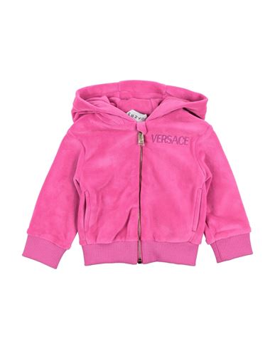 Versace Young Babies'  Newborn Girl Sweatshirt Fuchsia Size 3 Polyester, Elastane, Cotton In Pink
