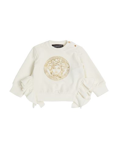 Versace Young Babies'  Newborn Girl Sweatshirt White Size 3 Cotton, Elastane