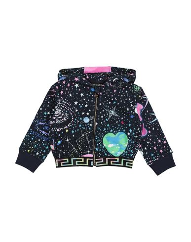 Versace Young Babies'  Newborn Girl Sweatshirt Midnight Blue Size 3 Cotton, Polyester, Polyamide, Elastane