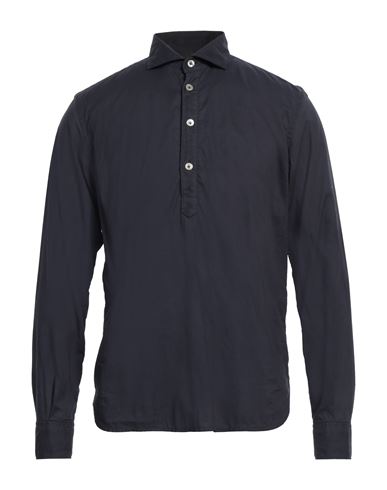 Eleventy Platinum Man Shirt Navy Size 16 ½ Cotton In Black