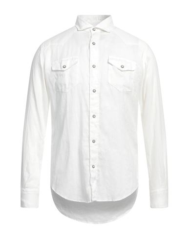 Eleventy Man Shirt White Size S Linen In White
