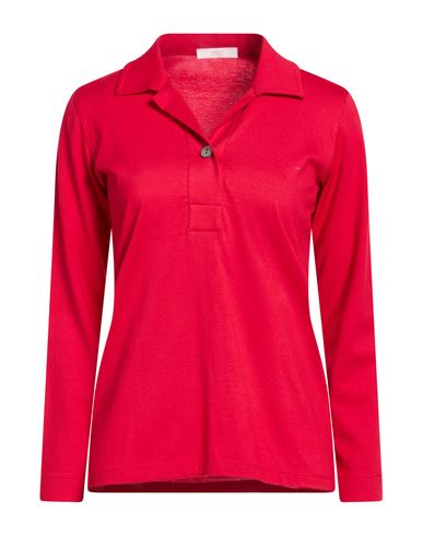 Fedeli Woman Polo Shirt Red Size 6 Cotton In Red