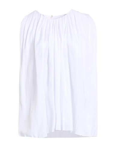 Ballantyne Woman Top White Size 6 Polyester, Viscose In White