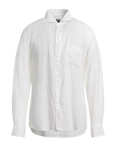 Fedeli Man Shirt White Size 15 ¾ Linen