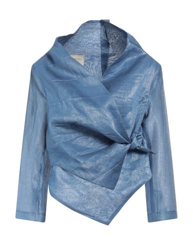Alessia Santi Woman Blazer Pastel Blue Size 8 Viscose, Polyester In Blue
