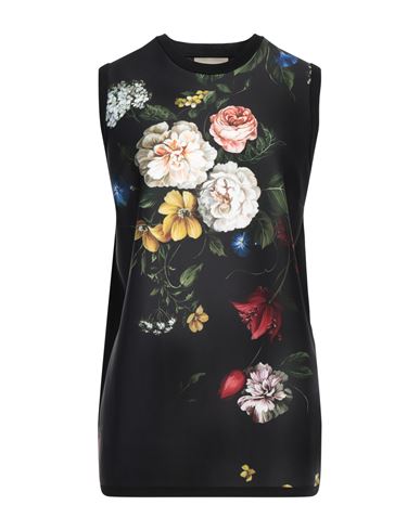 ELIE SAAB ELIE SAAB WOMAN T-SHIRT BLACK SIZE L POLYESTER, ELASTANE 