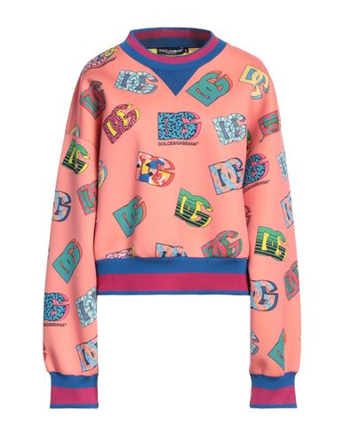 Dolce & Gabbana Logo-print Cotton Sweatshirt In Pink