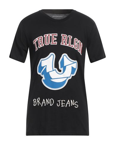 True Religion Men's Short Sleeve Sliced Horseshoe T-shirts In Black