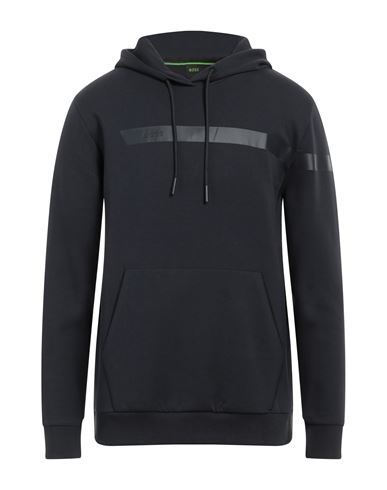 Hugo Boss Boss Man Sweatshirt Midnight Blue Size S Cotton, Elastane In Blue