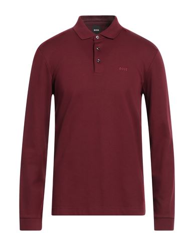 Hugo Boss Boss Man Polo Shirt Burgundy Size 3xl Cotton In Red