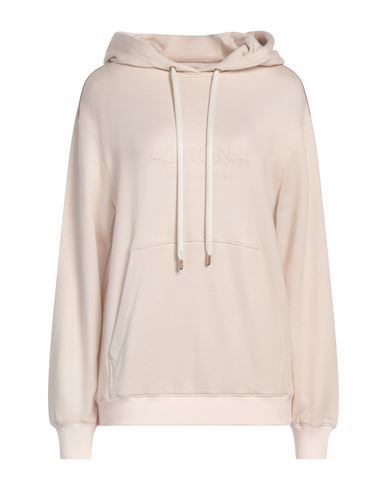 Agnona Woman Sweatshirt Beige Size L Cotton, Silk In Beige