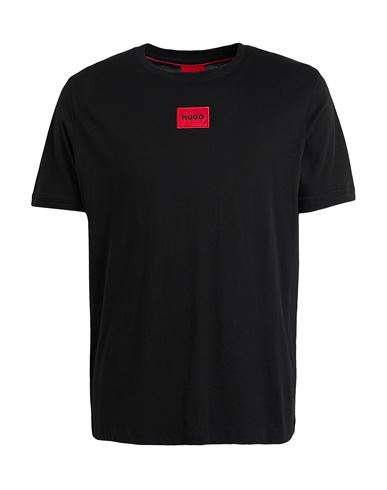 Hugo Boss - Cotton Jersey Crew Neck T Shirt With Logo Badge - Black