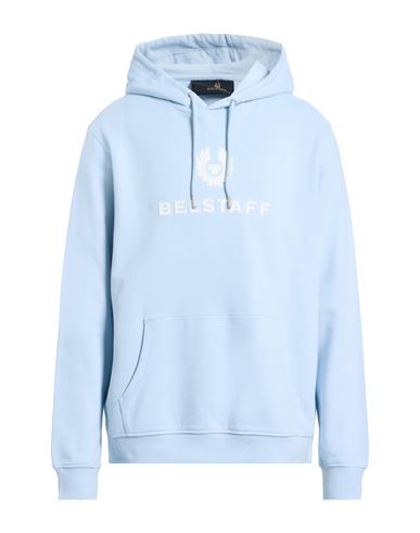 Belstaff Man Sweatshirt Sky Blue Size Xl Cotton, Elastane In Blue