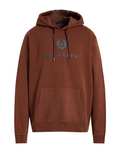 Belstaff Man Sweatshirt Brown Size Xxl Cotton, Elastane
