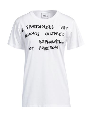Erika Cavallini Woman T-shirt White Size M Cotton In White