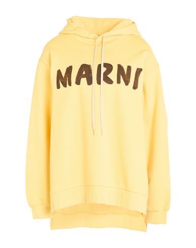 Marni Woman Sweatshirt Yellow Size 4 Cotton In Animal Print