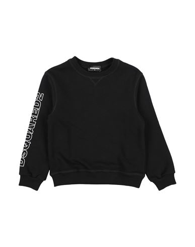 Dsquared2 Toddler Boy Sweatshirt Black Size 6 Cotton, Elastane In Black