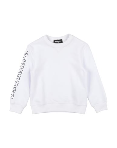 Dsquared2 Toddler Boy Sweatshirt White Size 4 Cotton, Elastane In White