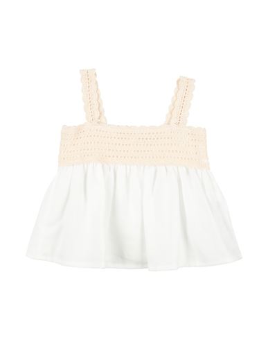 Il Gufo Toddler Girl Top White Size 6 Linen, Cotton In White