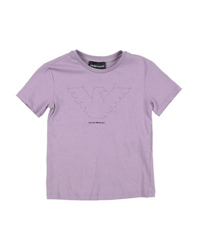 Emporio Armani Babies'  Toddler Girl T-shirt Light Purple Size 7 Cotton