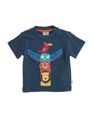 Frugi Babies'  Newborn Boy T-shirt Midnight Blue Size 3 Organic Cotton