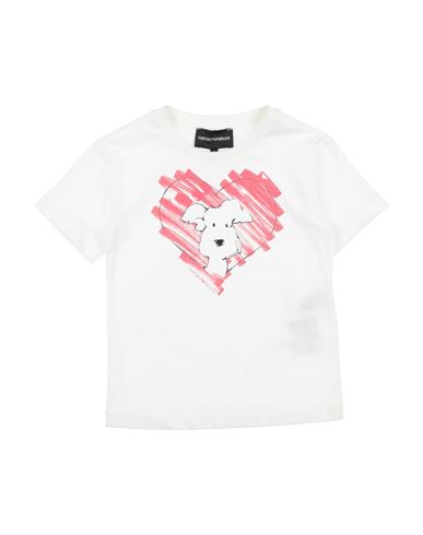 Emporio Armani Toddler Girl T-shirt White Size 6 Cotton In White