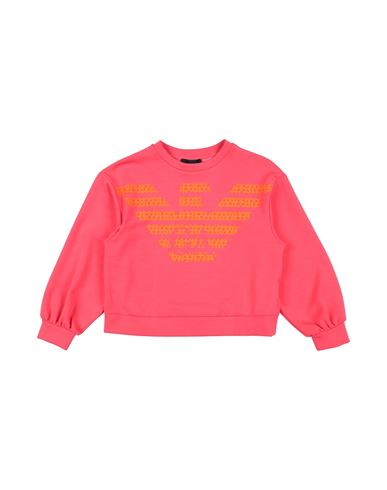 Emporio Armani Toddler Girl Sweatshirt Coral Size 4 Polyester, Modal, Elastane In Red