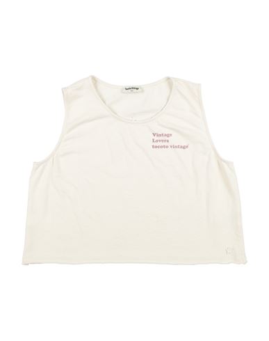 Tocoto Vintage Toddler Girl T-shirt Ivory Size 6 Organic Cotton In White