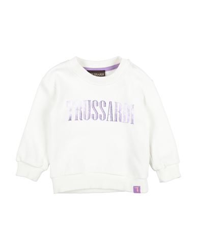 Shop Trussardi Junior Toddler Girl Sweatshirt Off White Size 6 Cotton