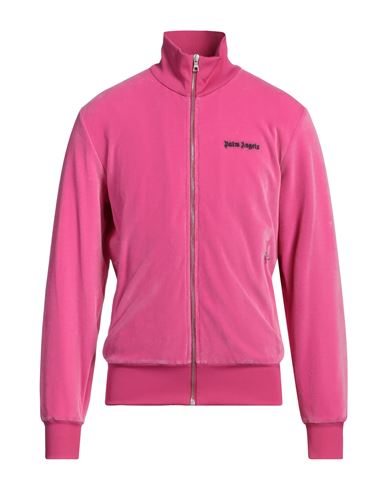 Palm Angels Man Sweatshirt Fuchsia Size L Cotton, Polyamide, Elastane
