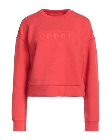 FERRARI FERRARI WOMAN SWEATSHIRT RED SIZE M VISCOSE, POLYURETHANE, ELASTANE