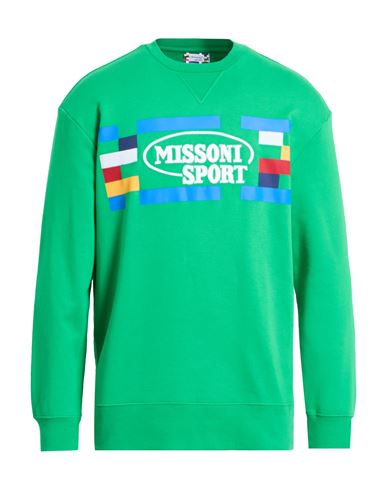 Missoni Sport Woman Sweatshirt Green Size M Cotton In Gray