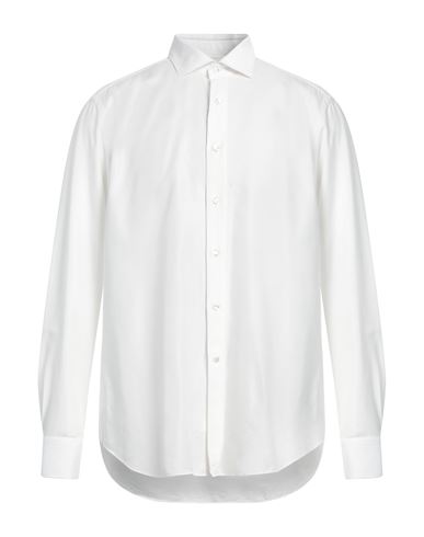 Shop Brancaccio Man Shirt Off White Size 15 ¾ Cotton, Viscose