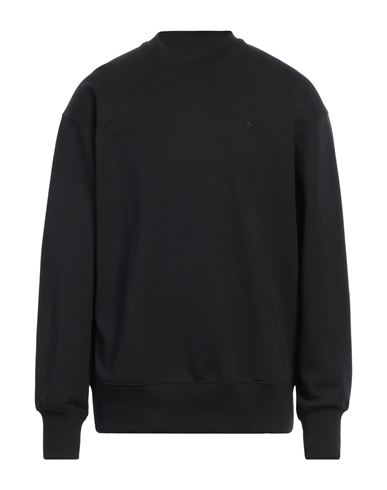 Y-3 Man Sweatshirt Black Size L Cotton, Recycled Polyester In Black