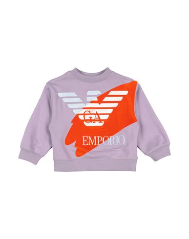 Emporio Armani Toddler Girl Sweatshirt Mauve Size 5 Cotton, Polyamide, Elastane In Purple