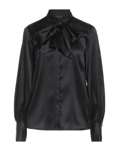 Fabiana Filippi Woman Shirt Black Size 12 Silk, Elastane