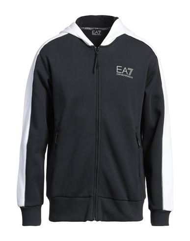 Ea7 Man Sweatshirt Midnight Blue Size 3xl Cotton, Polyester In Blue