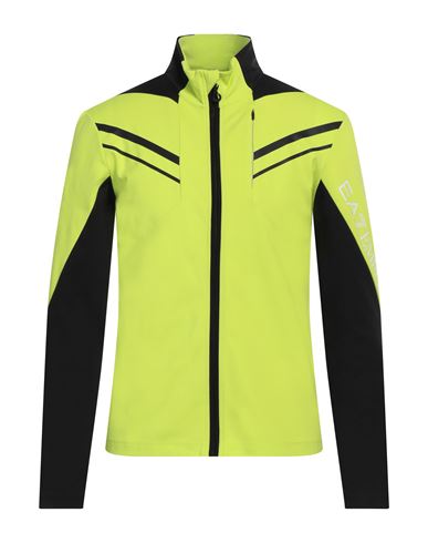 Ea7 Man Sweatshirt Lime Green Size M Polyester, Elastane In Green