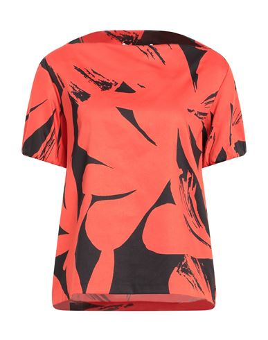 LIVIANA CONTI LIVIANA CONTI WOMAN TOP ORANGE SIZE 6 COTTON, ELASTANE