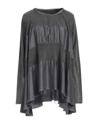 Uma Wang Woman Top Charcoal Size M Cotton, Elastane, Silk