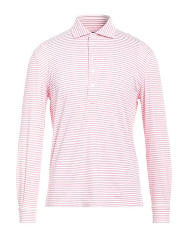 Fedeli Man Polo Shirt Magenta Size 42 Cotton, Polyamide, Elastane In Pink