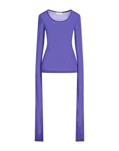 Meimeij Woman T-shirt Purple Size 4 Wool, Polyamide In Purple