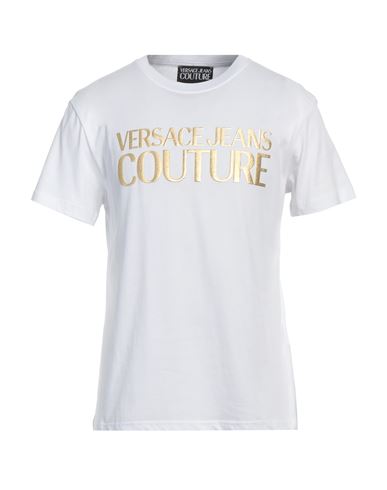 Versace Jeans Couture Short Sleeve Crew Neck Cotton T-shirt In White