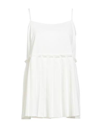Meimeij Woman Top Ivory Size 6 Polyester, Viscose, Elastane In White