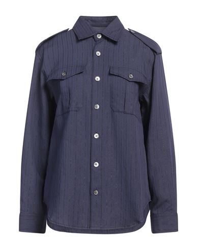 Zadig & Voltaire Woman Shirt Navy Size M Viscose, Polyamide, Metallic Fiber In Navy Blue
