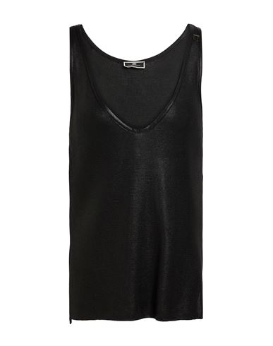 Elisabetta Franchi Woman Tank Top Black Size 10 Viscose In Black