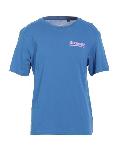 Shop Element Man T-shirt Azure Size L Organic Cotton In Blue