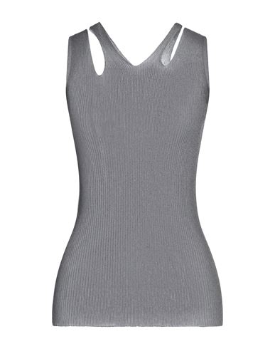 Yohji Yamamoto Collection Woman Top Grey Size 2 Nylon, Polyester, Polyurethane In Gray