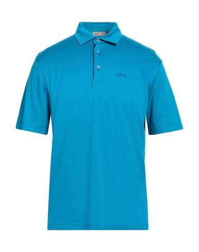 Herno Resort Man Polo Shirt Deep Teal Size 40 Cotton In Blue