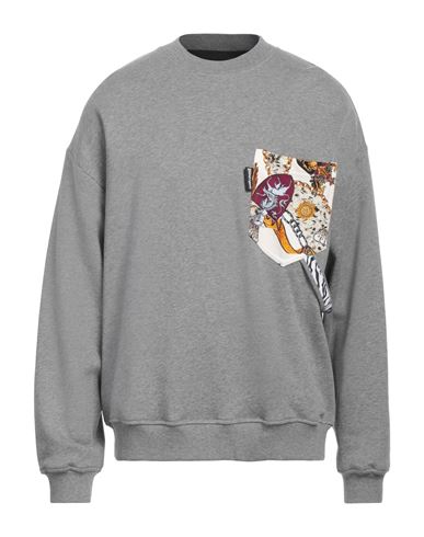 Just Cavalli Man Sweatshirt Grey Cotton, Elastane Cover